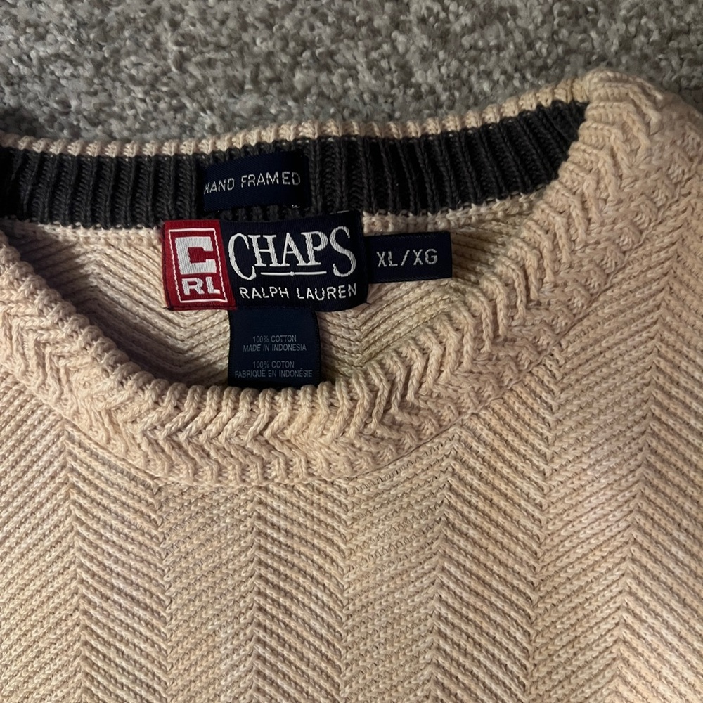 Chaps Ralph Lauren XL Pull Over Sweater - Picture 2 of 2